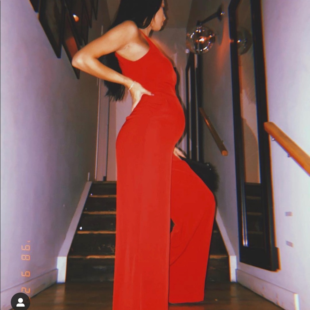 Red Pantsuite